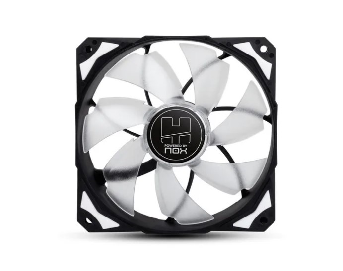 Ventilador Caja Nox Hfan 12cm Led Blanco
